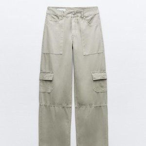 Zara Mid Rise Cargo Pants